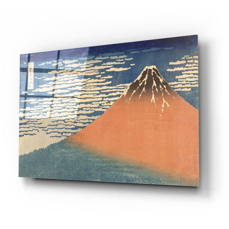 «Fine Wind Clear Morning (Gaifu Kaisei) 1832» par Katsushika Hokusai, acrylique, H 16 po x l 24 po x P 0,2 po