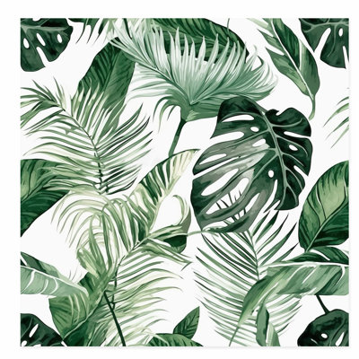 «Botanical Tropical Leaves», reproduction d'art tropicale sans cadre