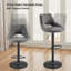 Swivel Upholstered Adjustable Height Counter Stool with Metal Frame-383902241