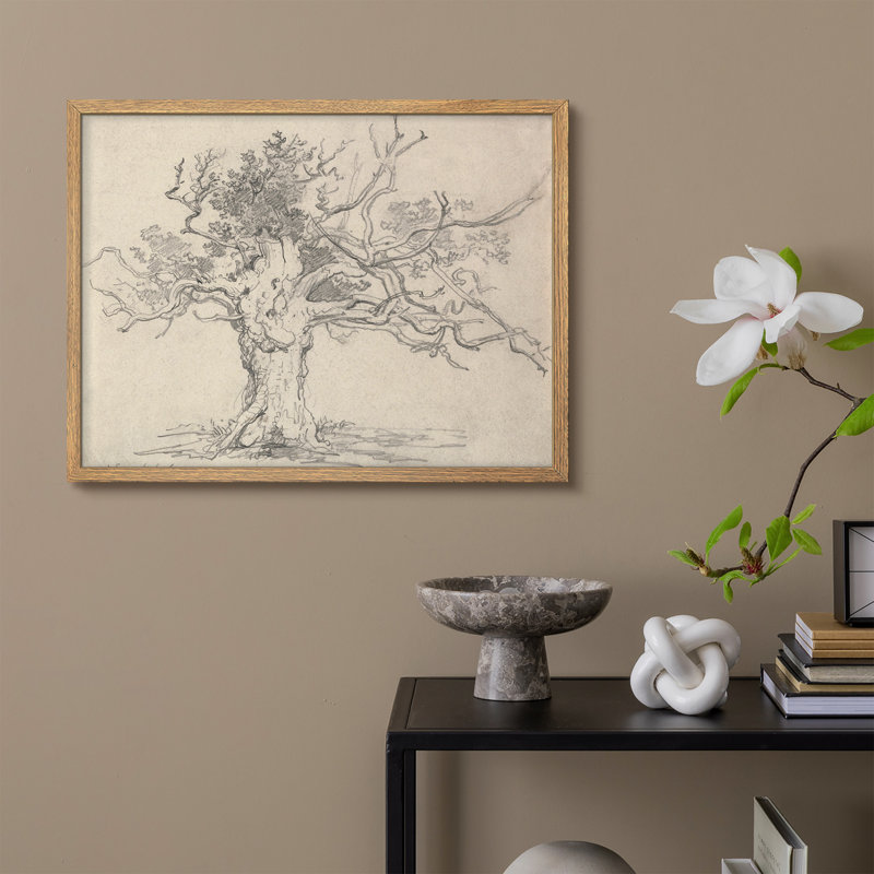 "Un arbre, œuvre d'art rustique, affiches encadrées, petit art mural", Naturel, H 11 po x l 14 po