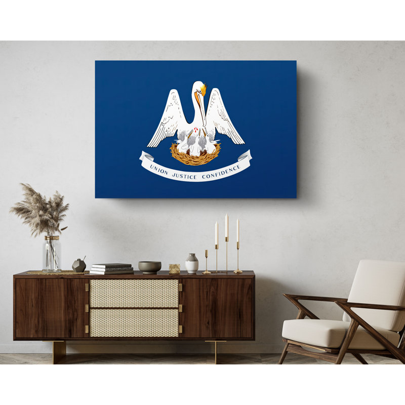 «Louisiana State Flag», impression sur toile tendue, L 24 po x H 16 po
