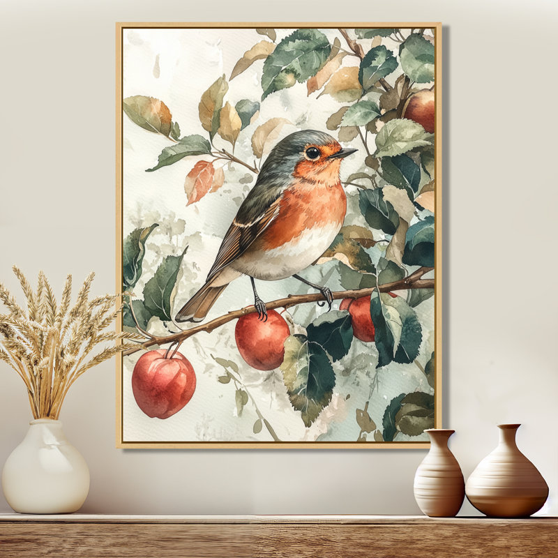 Lattimer - Animals Canvas Wall Art, Impression encadrée flottante, Crème, crème, H 20 po x l 12 po