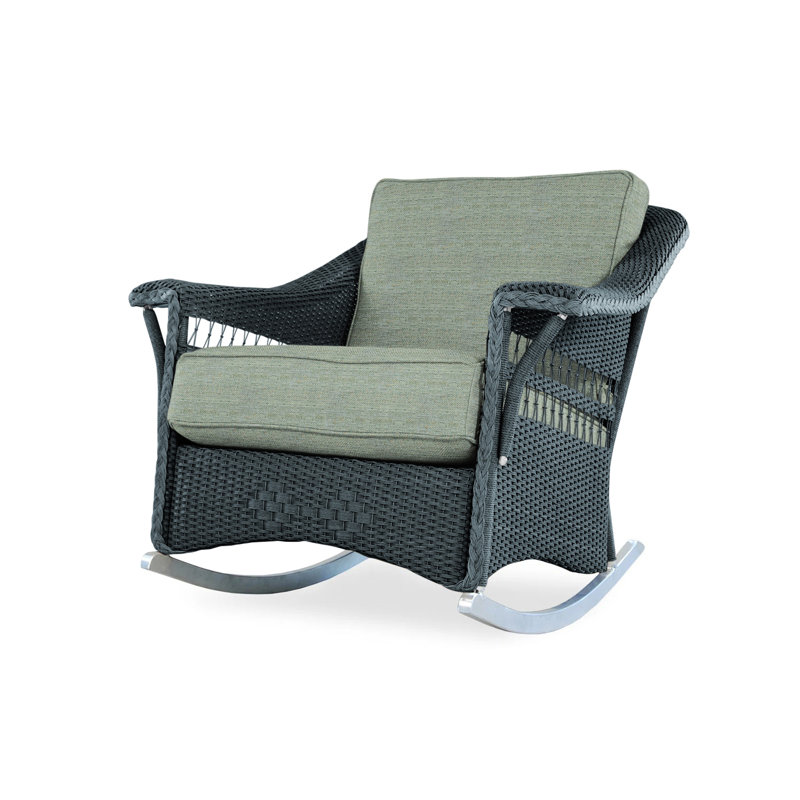 Nantucket Outdoor Rocker Chair, Loveboat Mint, White