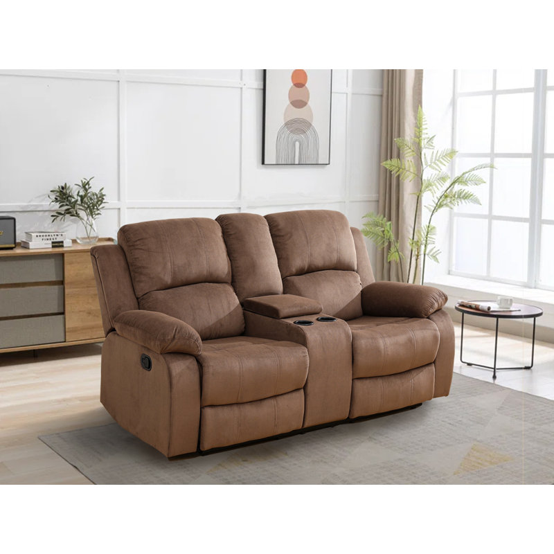 Larain Recliner, Brown Cotton Blend