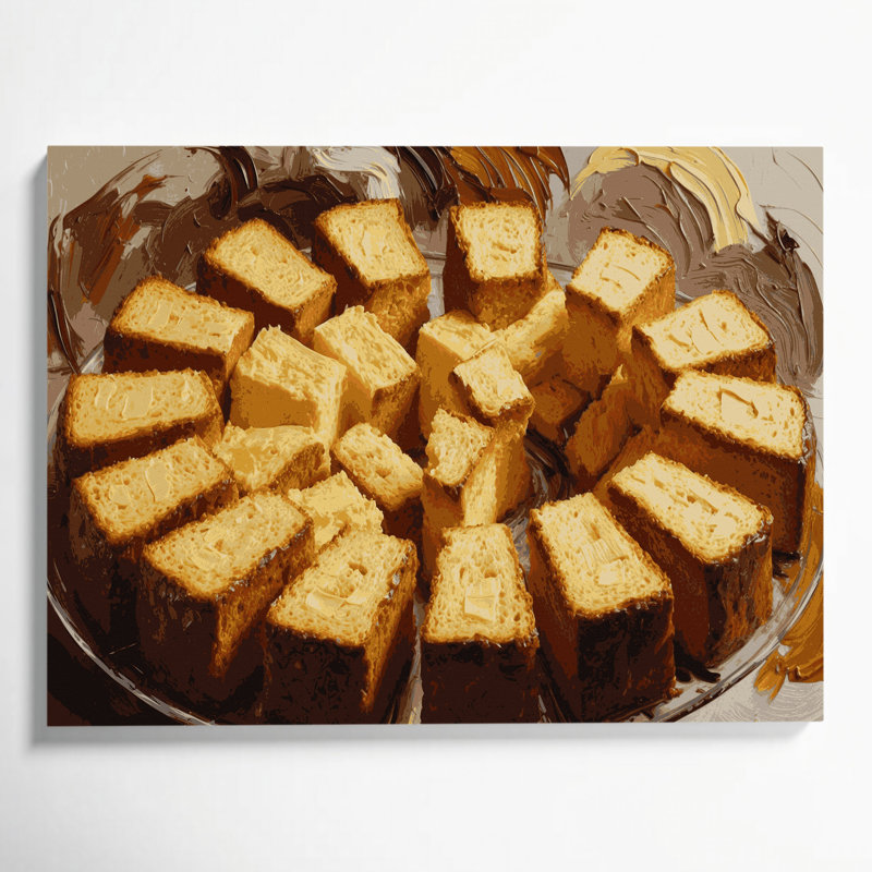 Art mural sur toile, Desserts Pound Cake, H 12 po x l 18 po