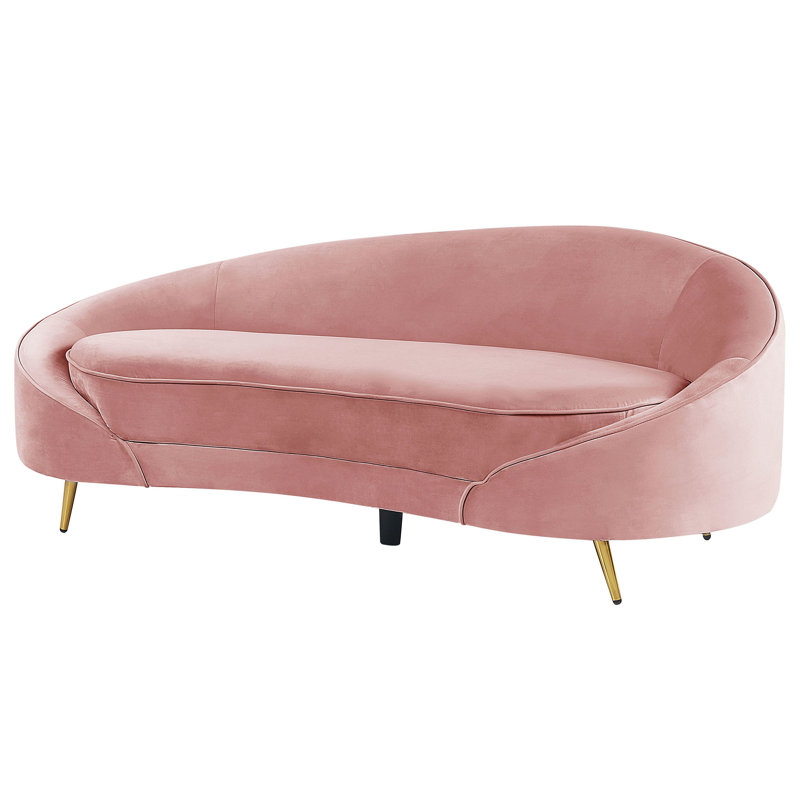 Kabat 3 Seater Velvet Sofa, Pink
