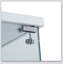 Vitrine à 3 portes avec 4 tablettes en verre, blanc