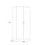 Charlyse 2 Door Wardrobe in Sonoma Oak, 82 cm