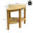 Maris Coastal 18" Light Teak Acacia Wood Corner Shower Stool, 2-Tier Indoor/Outdoor Bath Bench with Storage Shelf for Bathroom & Spa-1122499609