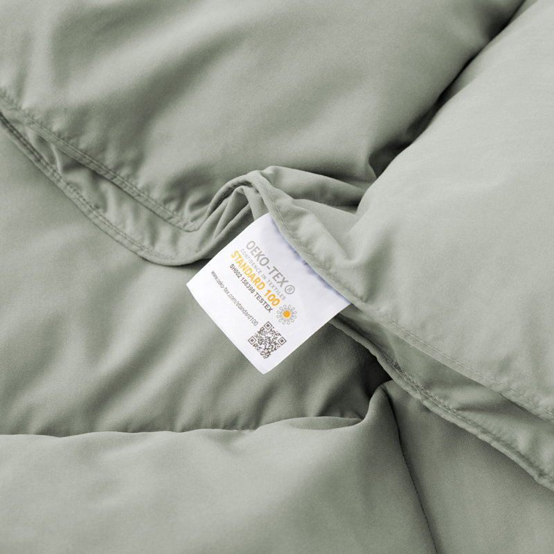  Insertion de couette en duvet synthétique toutes saisons Luxury, Édredon en duvet de taille simple, Vert sauge