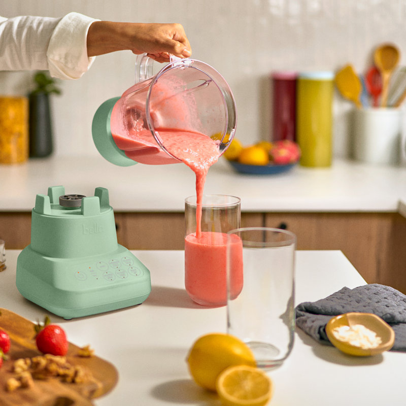 Bella Flip-N-Store Blender, Oatmilk, Seaglass