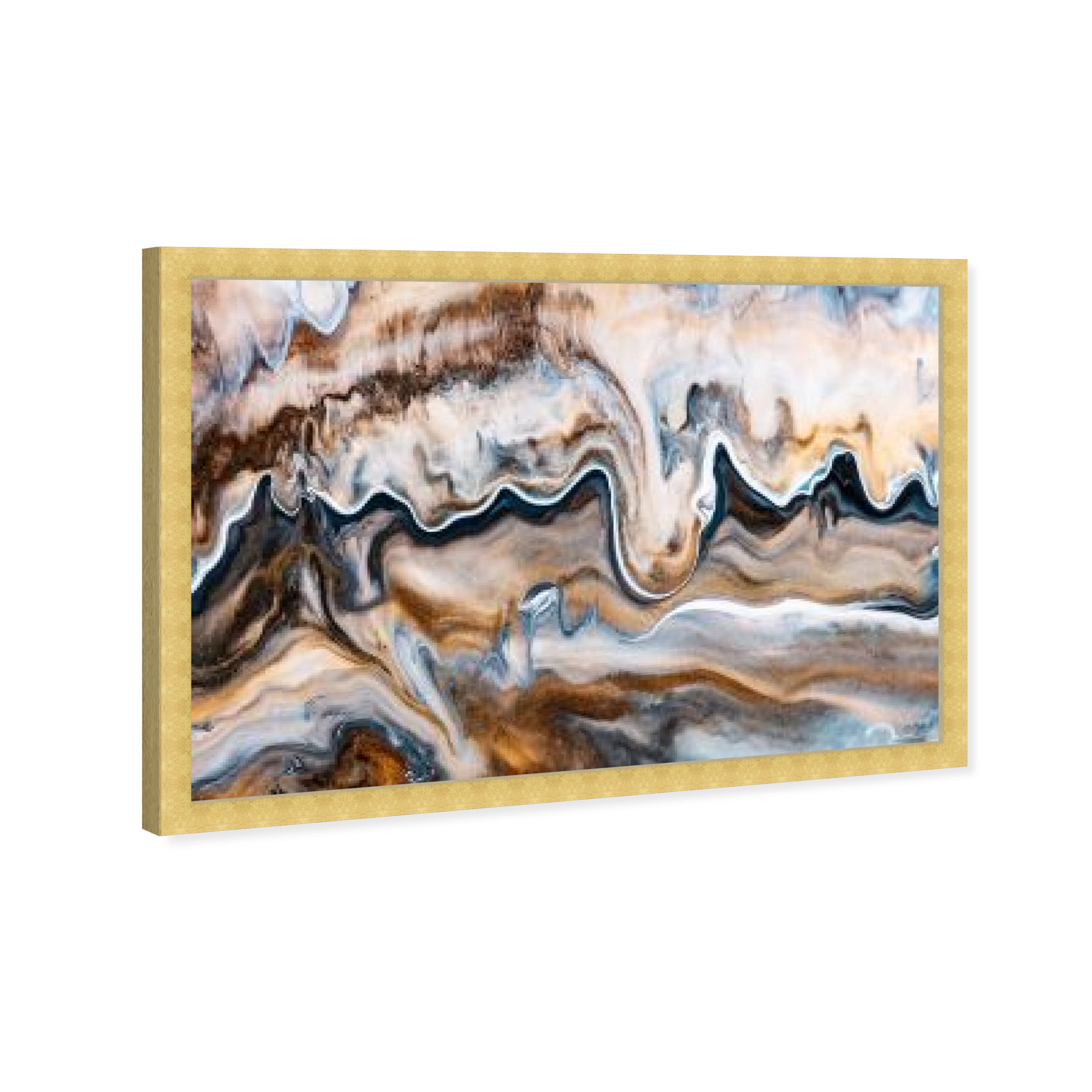 Copper And Blues by Oliver Gal, Gold, 12" H x 17" W x 0.5" D