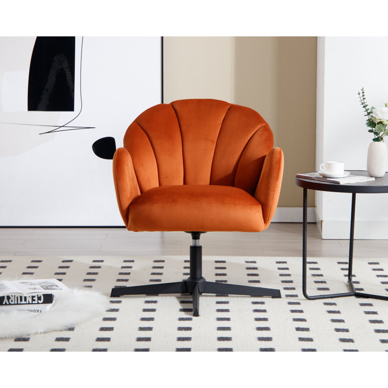 Ahmare Upholstered Swivel Armchair, Multi-coloured, Velvet