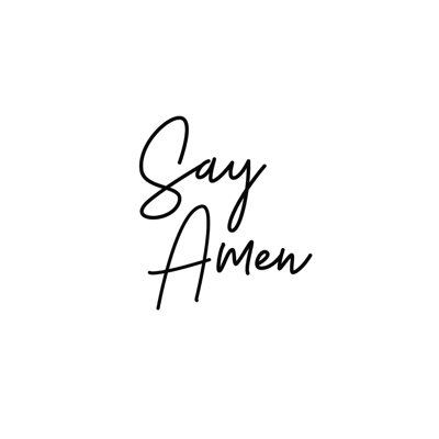 «Amen White», art textuel sur toile tendue
