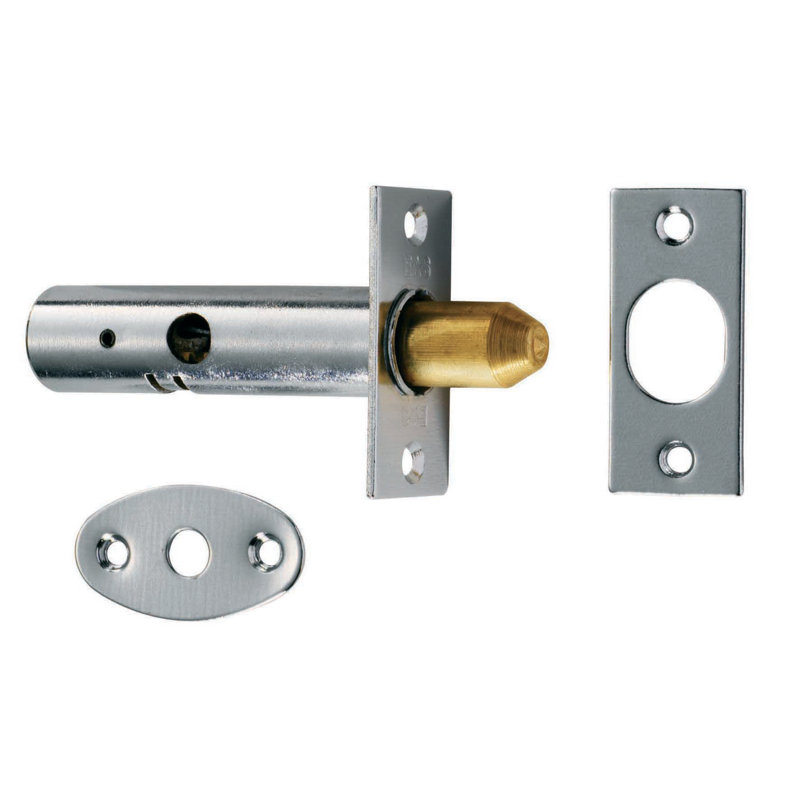 Door Security Bolt, Polished Chrome