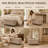 Diwansi Boucle Storage Ottoman Bench with Hinged Lid, Light Brown Upholstered Bedroom Bench, 30-Inch-1708028112
