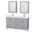Sheffield 60" Bathroom Vanity Set with Medicine Cabinets-59388432-59388433