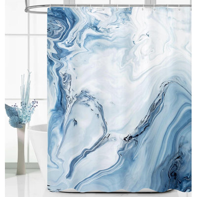 Marble Shower Curtain, Modern Ombre Fabric Cloth Shower Curtains For Luxury Bathroom Decor, 72X72