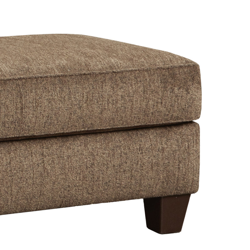 Camero Cafe Fabric Cocktail Ottoman, Brown