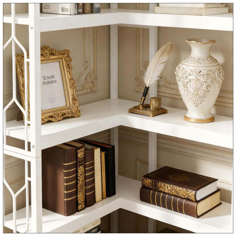 White Corner Bookcase