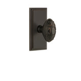 Grandeur Carré Plate Passage with Grande Victorian Door Knob