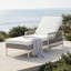 Méridiennes de patio Position Position, fauteuil inclinable moderne en acier au rotin Pe