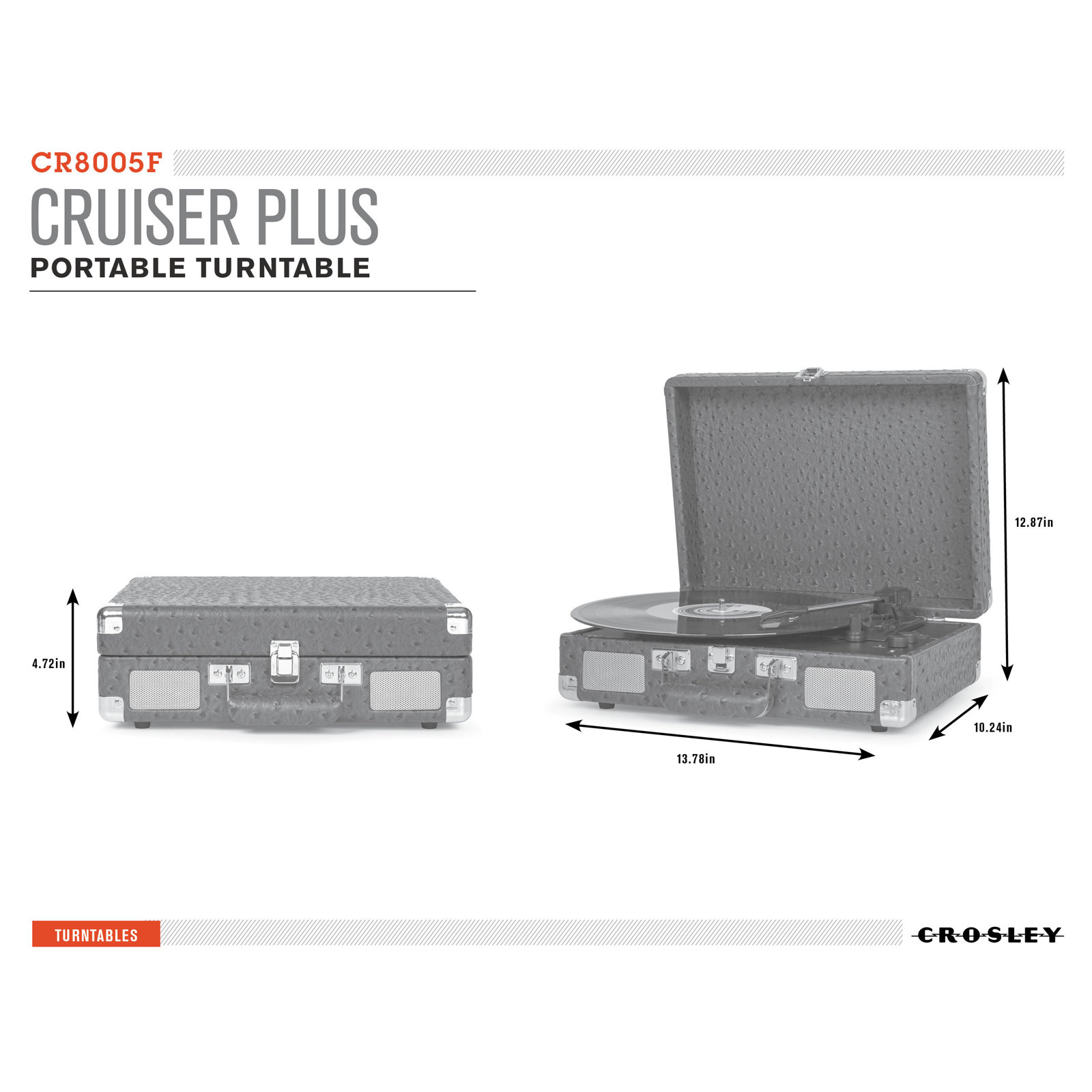 Cruiser Plus Turntable, White Sand