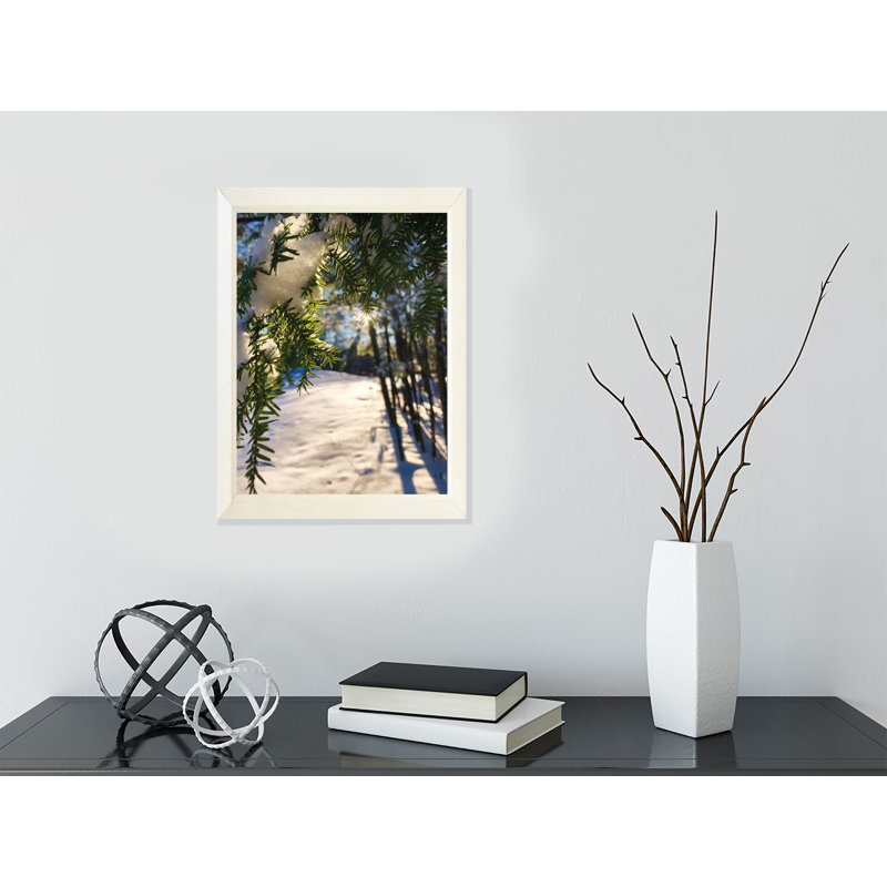 Couverture hivernale - photographie, Pas de tapis, Papier encadré blanc, H 16,5 po x l 13,5 po x P 1,25 po
