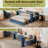 Full Size Daybed With Removable Desk, Storage Drawers & Hydraulic Side Table-956992483-956992480