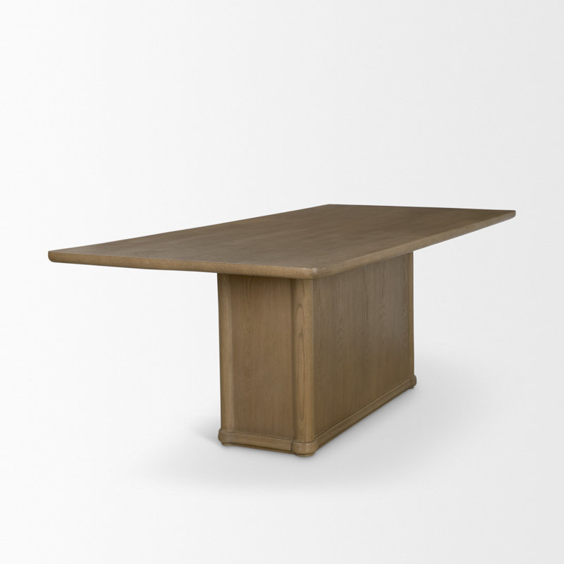 Bowker 84" Rectangular Medium Brown Wood Dining Table