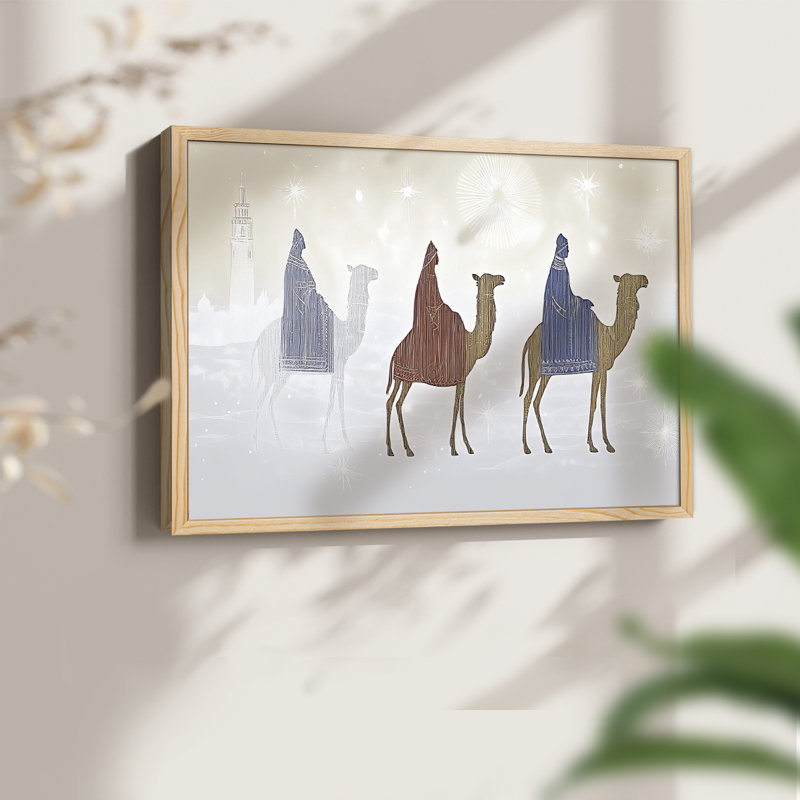 Art de Noël - XXVI - reproduction encadrée - réarmable, H 8 po x l 10 po, Naturel