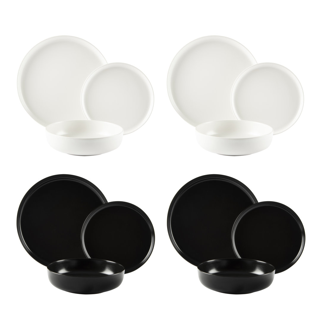 Nordic Piece Ceramic Dinnerware Set - Service for 4