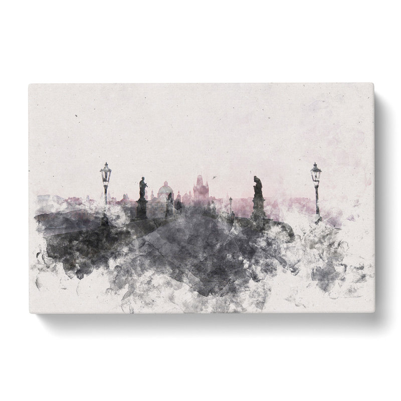 Charles Bridge In Prague - Wrapped Canvas Print, 35cm H x 50cm W x 3cm D