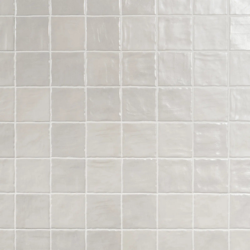 Montauk 4X4 Ceramic Mixed Finish Wall Tile, White