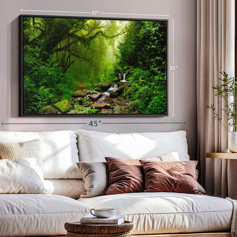 Impression sur toile Forest Stream, H 25 po x l 37 po