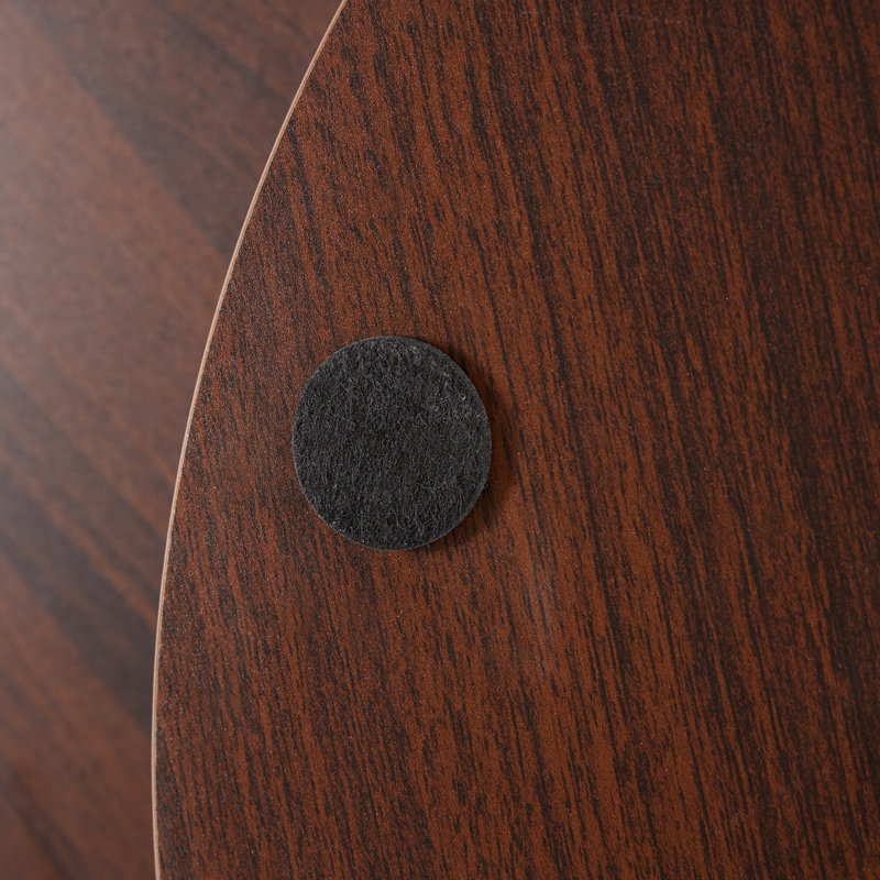 Round Coffee Table, 13.8" H x 39.3" L x 39.3" W, Walnut