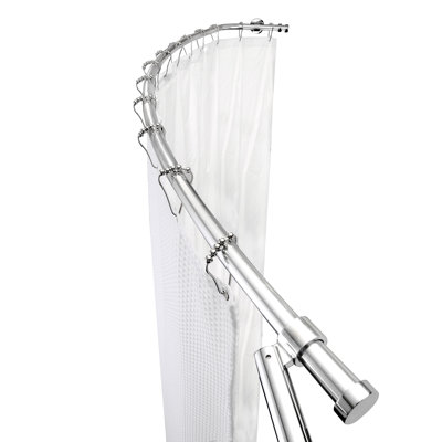 Luxury Curved L Shape Shower Curtain Rod, Max Length 2m