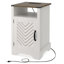 Table de bout en bois, table de chevet, table d'appoint, table de chevet avec prises de courant