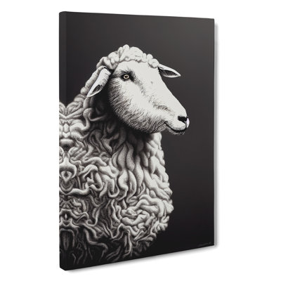 Peaceful Sheep - Wrapped Canvas