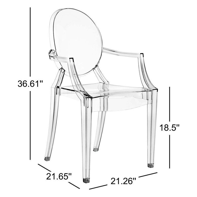 Louis Ghost Outdoor Dining Armchair, Crystal