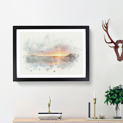 Pacific Coast Sunset in Abstract - Picture Frame Graphic Art Print