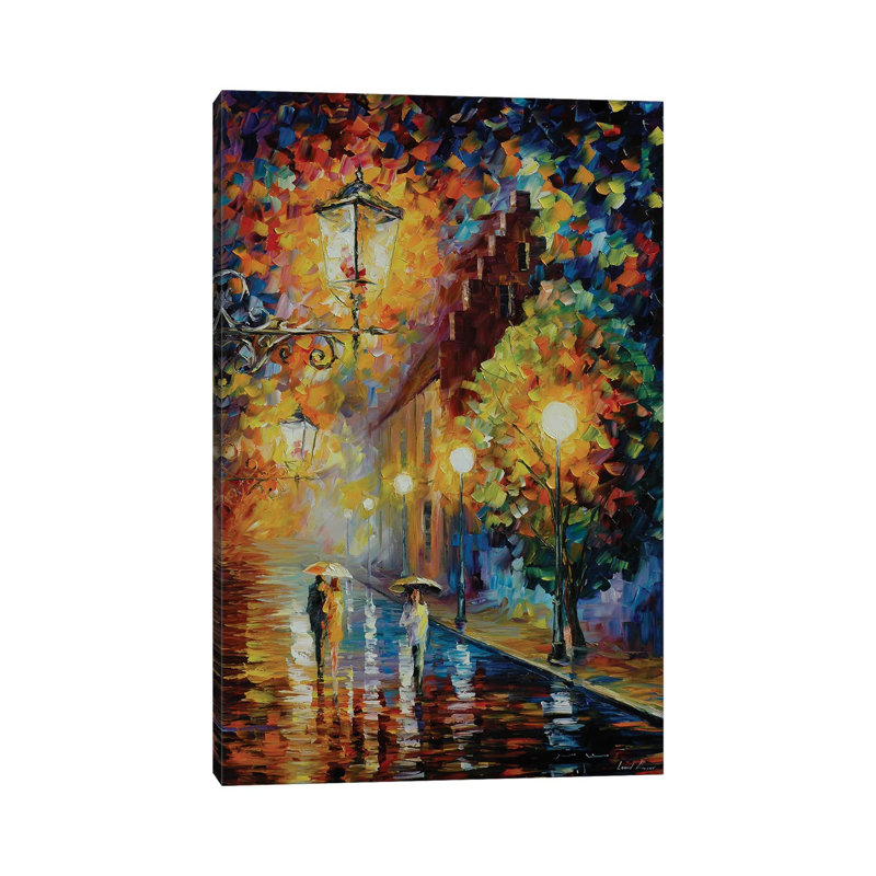 «Stroll Under The Moon», reproduction d'art sur toile encadrée, Toile tendue, Ne s’applique pas, H 18 po x l 12 po