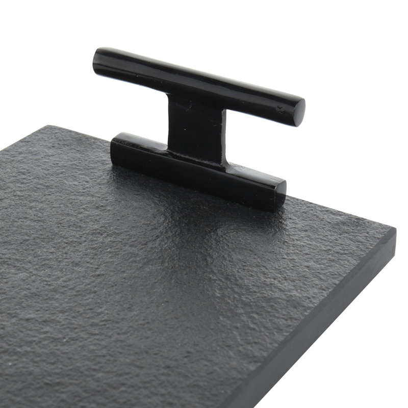 Aedic Mable Tray - Set of 2, 3.25"Hx7.15"Wx22.15"D & 3.25"Hx6.9"Wx18.15"D , Black