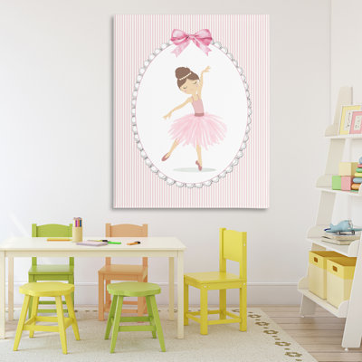 Delicate Dance on Stripes Canvas, design by Christine Simpson Art