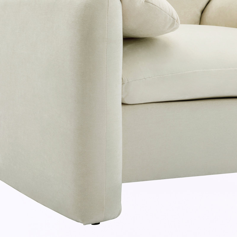 Fauteuil d'appoint simple surdimensionné, Cream