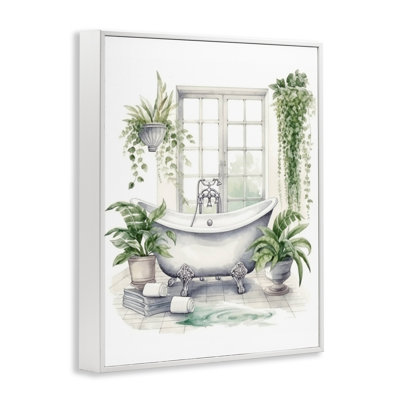 Estampe numérique pour baignoire et fenêtre Lush Greenery