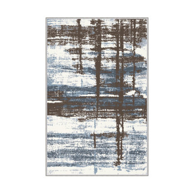 Premium Woven Area Rug (1.6 x 2.6 Feet), 100% Polyester, 0.3 in Pile Height | Antibacterial, Non-Slip PVC Dot Underside | Machine Washable, 3D Digital Print | Ideal for Living Room, Bedroom & Entryway Decor