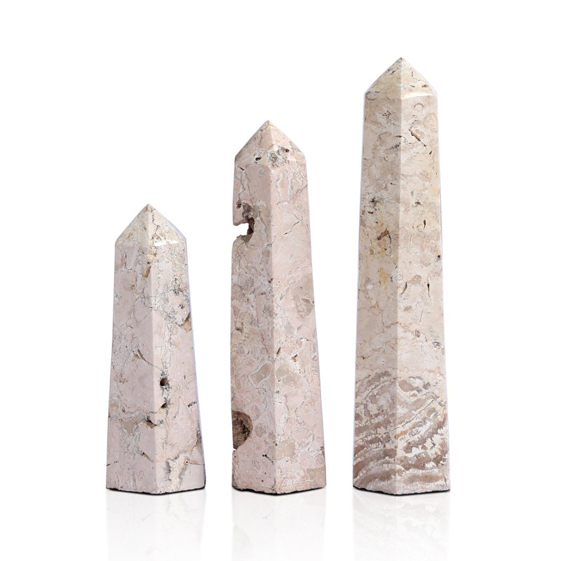 Travertine Obelisk Set-Romano Fosse Travertine