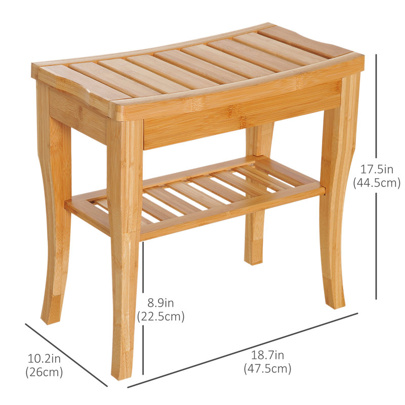 Theilson 19.75'' W Bamboo Shower Bench