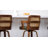 26.77" Upholstered Cane Back Counter & Bar Stool With Armrest-2029997033-2029997009